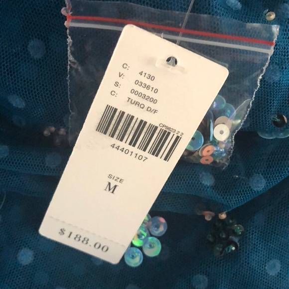 ANTHROPOLOGIE FEATHER BONE MEDIUM 2pc NEW Sequins - Picture 8 of 8